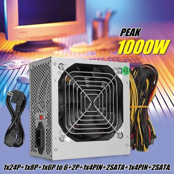 Max 1000W Power Supply PSU PFC Silent Fan ATX 24pin 12V PC Computer SATA Gaming PC Power Supply For Intel AMD Computer