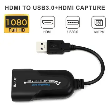 Mini Video Capture Card USB 3.0 HDMI Video Grabber Record Box DVD kamery kamery HD Live Streaming Recording