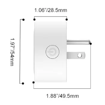 Mini Wifi Smart Plug Outlet działa z Alexa, Google Home, tylko 2,4 G Wifi, nie potrzebny jest koncentrator,(4 szt.)