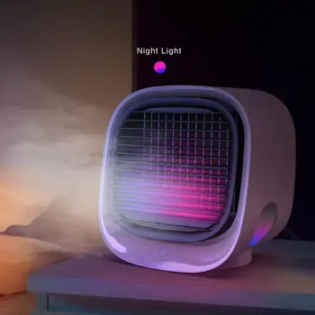 Mini klimatyzacja USB przenośny chłodnica powietrza 3 kolorowe światła domowy tenis wentylator chłodzenia powietrza ze zbiornikiem na wodę Trzy prędkości