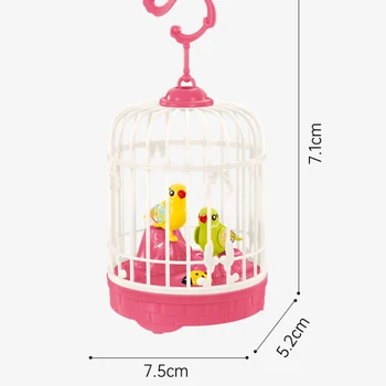 Mini plac symulacja mała klatka zabawka będzie się nazywać elektrycznie sterowane głosem indukcja ptak dziecięca zabawka nowa