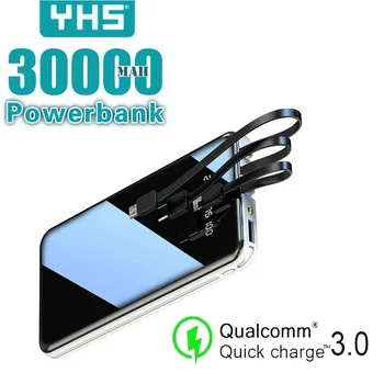 Mobilny bank energii 30000mAh pełny ekran 3USB przenośny basen awaryjny szybkie ładowanie bateria zewnętrzna Samsung Xiaomi Iphone