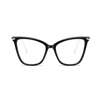 Moda Kocie oko oprawki okularowe dla kobiet sexy негабаритная metalowa ramka luksusowej marki design Lady optyczne okulary Przeciwsłoneczne mujer