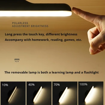 Modernizd akumulatory magnetyczne nocne światła obiecują przyciemnianie lampy biurko lampa LED do czytania kemping Eye-protect lampa stołowa