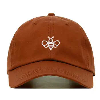 Modna letnia, bawełniana czapka z daszkiem bee Embroidered Dad hat regulowane dzikie czapki sportowe do wypoczynku na świeżym powietrzu mężczyźni i kobiety, okulary, kapelusze