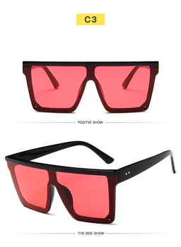 Modne Kolorowe okulary damskie gumtree przewymiarowane tarcza UV400 gradient vintage okulary ramka dla kobiet okulary kobiety 2019