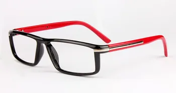 Modne Męskie Damskie Czarne Czerwone Przezroczyste Kwadratowe Okulary Oprawki Okulary Do Czytania Starczowzroczność Soczewki+1.0+1.5+2.0+2.5+3.0+3.5