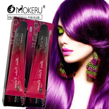 Mokeru 100 ml profesjonalny naturalny czerwony unisex farba do włosów krem fioletowy kolor włosów stała farba do koloryzacji włosów
