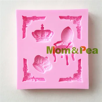 Mom&Pea 1284 Crown Silicone Mold Cake Decoration Fondant Cake 3D Mold Food Grade