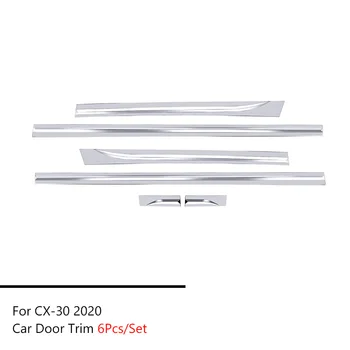 Motoryzacja drzwi nadwozia boczne listwy dodatek zewnętrzny chrom dekoracyjny samochód-stylizacja 6 szt./kpl. Mazda CX-30 CX30 2020 2021 Accessorie