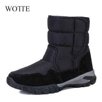 Męskie buty 2020 nowy rakiety śnieżne zimowe buty rozmiar duży czarny kolor Górna gruba ciepłe futro wkładka MD mocna podeszwa botas hombre