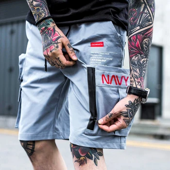 Mężczyzna wolny print list szorty osób wojskowe krótkie spodnie Męskie hip-hop losowe kieszonkowe spodenki nowe mężczyźni meble ubrania spodenki cargo spodnie