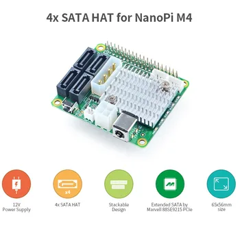 Nanopi M4 Dedicated PCIe Turn 4 port SATA3.0, karta rozszerzeń rozwoju RK3399, Nas z open source