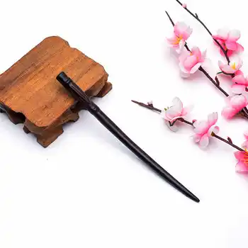 Naturalny czarny drzewo sandałowe pałeczki do włosów dla kobiet kreatywnych długi bambus spinka chiński styl akcesoria do włosów biżuteria 2019 nowy