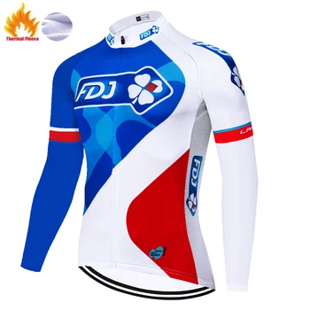 New fdj cycling jersey 2020 Winter Thermal Fleece maillot ciclismo invierno hombre Moutain bike jersey tricota ciclismo hombre