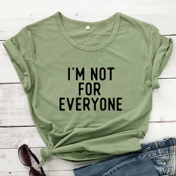 Nie dla wszystkich t-shirt casual unisex hipster grunge koszulka kobiety sarkastyczny introwertyk koszulki topy, stroje