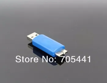 Niebieski USB 3.0 Typ A Male to USB 3.0 Micro B Male Plug Connector Adapter USB3.0 konwerter adapter,2 szt./lot