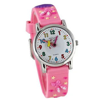 Nowa dostawa dla dzieci zegar dzieci Silikonowy łuk projekt marki zegarek Kwarcowy zegarek moda casual damskie zegarki Relogio