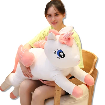 Nowa dostawa super miękki anioł pluszowy jednorożec huggablle duży rozmiar wróble koń jednorożec zabawka