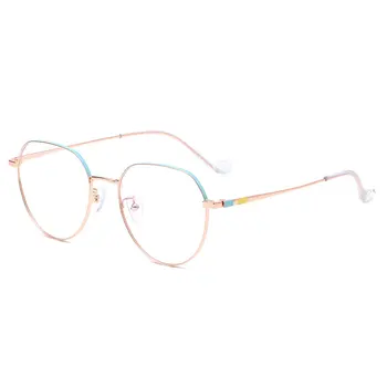 Nowa koreańska wersja retro metalowej oprawki okularowe modny trend płaskie lustro prosta i ładnie urządzone oprawki do okularów.