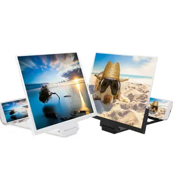 Nowa moda 3D ekran wzmacniacz telefon komórkowy szkło powiększające HD podstawa wideo składany ekran powiększone oczy ochrona uchwyt
