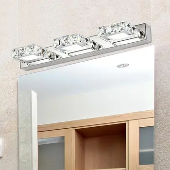 Nowoczesny led Kryształ lusterko przednie lampy łazienka lustro światło sypialnia, toaleta, lustro, kinkiet wahadłowiec 6.28