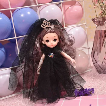 Nowy 16 cm lalka BJD 3D oczy ruchome stawy piękna z przegubem mini doll odzież obuwie dress up gra logiczna dziewczyna najlepsza zabawka prezent