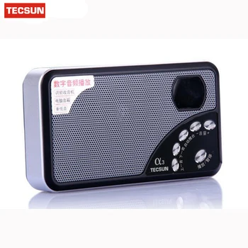 Nowy TECSUN A3 FM radio cyfrowe przenośne radio mini radio wbudowany głośnik Radio wysokiej czułości cyfrowy odbiornik TF Card Player