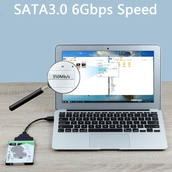 Nowy USB 3.0 to SATA Adapter konwerter kabel 22pin SATAIII SATA3.0 USB3.0 to SATA 3 karty ASM1053e chip do 2,5
