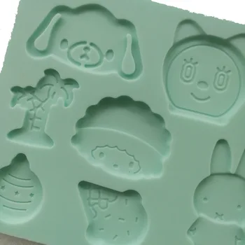 Nowy kreskówka Królik kot niedźwiedź silikonowe formy fondant narzędzia DIY czekolada urodziny dekory ciasteczka formy ciasto tłoczenie drukowania narzędzie
