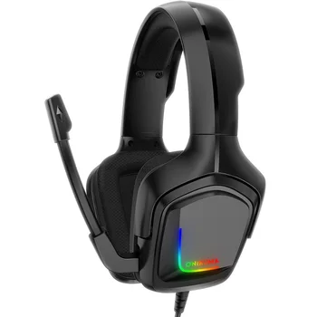 ONIKUMA K20 PS4 zestaw słuchawkowy do gier słuchawki z mikrofonem LED Light Surround Sound Bass PC Gamer słuchawki dla nowego telefonu Xbox One