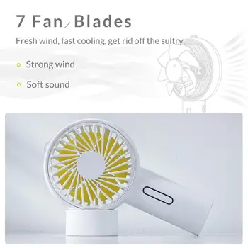 ORICO Mini USB Fan 3-Speed Handheld Fan Cooler Flexible for Office Dormitory USB Cooling Fan
