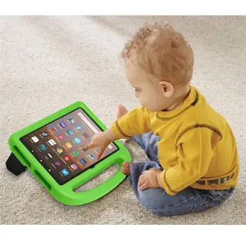 Odporna na wstrząsy etui do Amazon Kindle Fire HD 8 Plus 2020 Protective Safe Kids Children Cartoon EVA Tablet Stand Cover with Handle