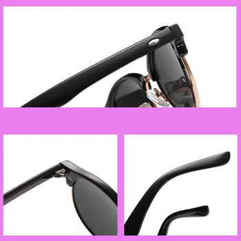 Okulary Polaryzacyjne Kobiety 2021 Fajne Okrągłe Okulary Moda Jazdy Okulary Lady Luksusowej Marki Okulary Czarny Różowy Oculos