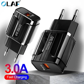 Olaf Quick Charge 3.0 18W QC 3.0 4.0 Fast charger USB przenośny ładowanie ładowarka do telefonu komórkowego iPhone Samsung Xiaomi Huawei