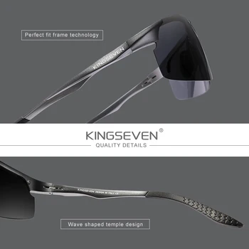 Oryginalny KINGSEVEN polaryzacyjne męskie aluminiowe okulary jazdy lustrzane soczewki okulary przeciwsłoneczne lotnictwo kobiety dla mężczyzn okulary 9126