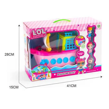 Oryginalny LOL niespodzianka lalki zabawki dzieci bawią się dom luksusowy statek wycieczkowy z 3 lalkami L. o. l niespodzianka zabawki dla dziewczynek prezenty na Urodziny