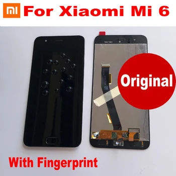 Oryginalny najlepszy dla Xiaomi MI 6 6 Mi6 wyświetlacz LCD panel dotykowy ekran digitizer kompletny z czujnikiem linii papilarnych telefon Pantalla