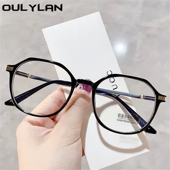 Oulylan Anti-blue Light Finished Myopia Glasses Women MenNearsighted Eyewear student przepisane im punkty widzenia minus 2.0