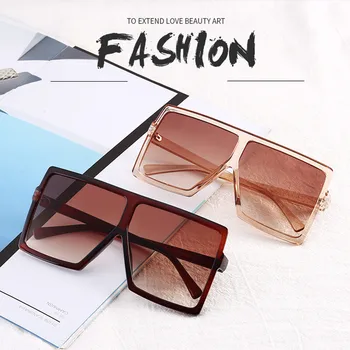 Oversize kwadratowe okulary Kobiety 2020Fashion okulary klasyczne retro marki projektant okulary damskie De Sol UV400