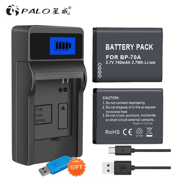 PALO BP-70A bateria do SAMSUNG PL80 ES70 PL90 PL100 PL101 PL120 PL170 PL200 PL201 SL50 SL600 SL605 SL630 BP70A