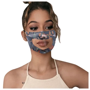 PET protector twarzowy przezroczysta maseczka do twarzy Anti-fog visible mouth face cover Deafs mouth mask PM2.5 przeciwpyłowa Maska rowerowa