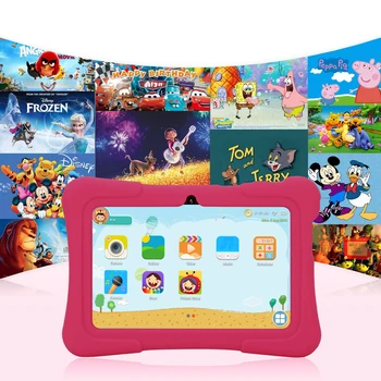 PRITOM 7 Inch Kids Tablet PC 1GB RAM 16GB ROM Android 10.0 Quad Core Tablets WiFi, Bluetooth, Dual Camera with Kids Tablet Case