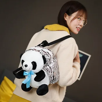 Panda pluszowy plecak dziewczyny torby chłopcy regulowane torby szkolne Torba nadziewane zwierząt torba kobiety pluszowe kreskówek torby dla Dzieci prezent
