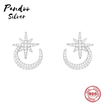Pandoo Fashion Charm Sterling Silver Oryginał Kopia 1:1,Srebrne Meteoryty Luksusowe Kolczyki Biżuteria Prezent Dla Kobiet