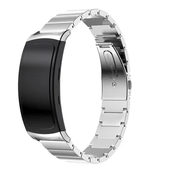 Pasek do zegarka ze stali nierdzewnej paski Samsung Gear Fit 2 Fit2 Pro SM-R360 Smart Watchband metalowa bransoletka na nadgarstku wymienić pasek