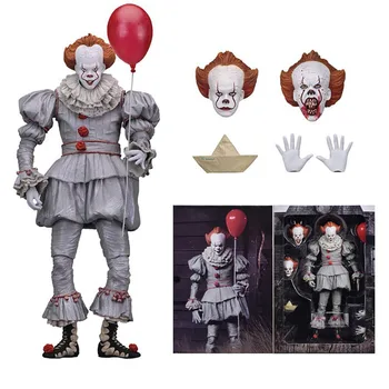 Pennywise Figure NECA Stephen King It Joker Pennywise Action Figure Horror Toy Christmas Doll Halloween Gift