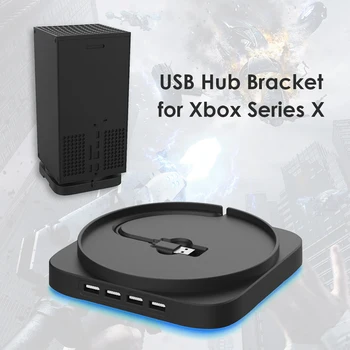 Pionowa podstawka do konsoli Xbox Series X USB 2.0 4 porty koncentratora kolebka elektroniczne akcesoria do maszyn