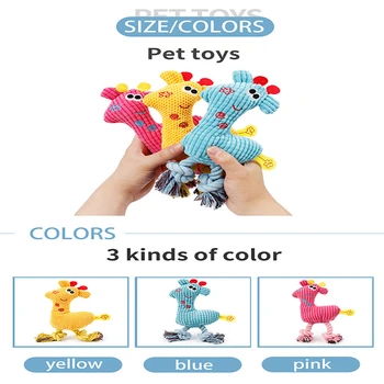 Pisk Interaktywne Zabawki Dla Psów Dla Dzieci Pet Dla Psa, Bawełniana Lina Jeleń Żyrafa Szczeniak Pies Zabawki Dla Dużych Psów Zwierzęta Produktów Do Gier