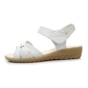 Plus rozmiar (32-43) płaskie letnie sandały dla kobiet dominująca buty skóra naturalna pielęgniarka buty płaskie buty dla kobiet w ciąży Damskie sandały 88